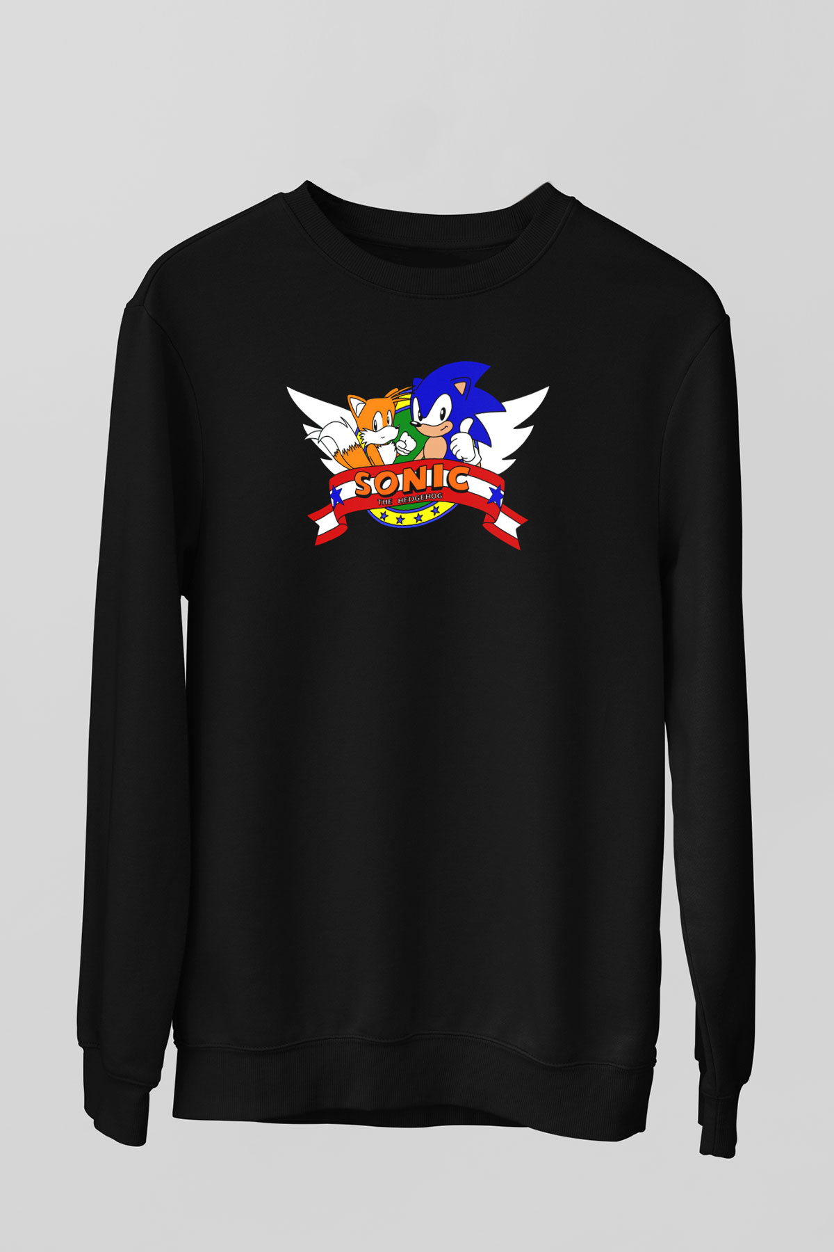 Sonic the Hedgehog Beyaz Unisex Sweatshirt