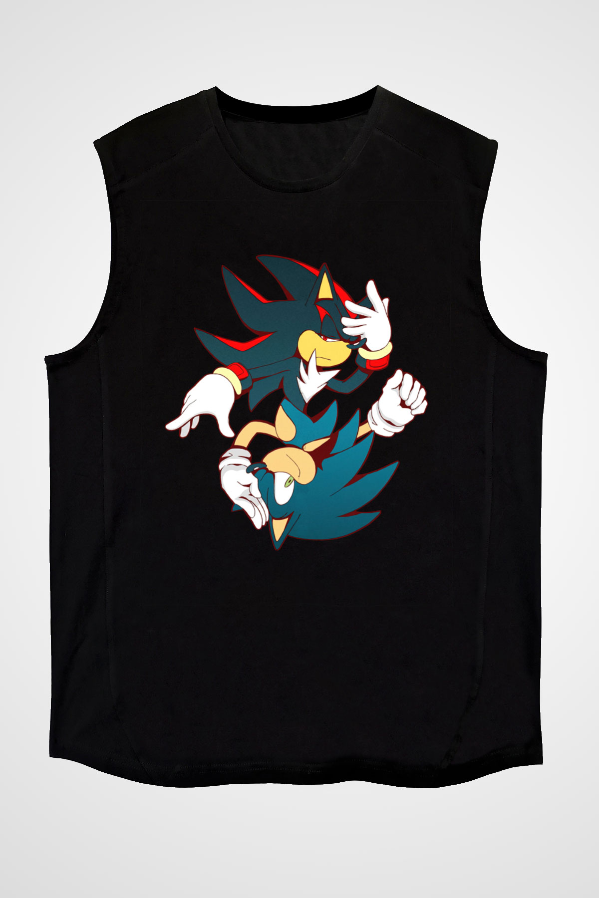Sonic the Hedgehog Siyah Unisex Kolsuz Tişört