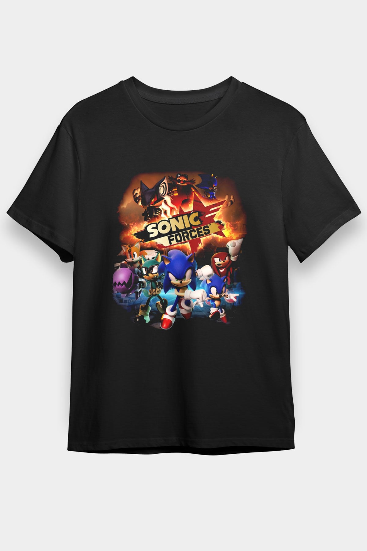 Sonic the Hedgehog Siyah Unisex Tişört