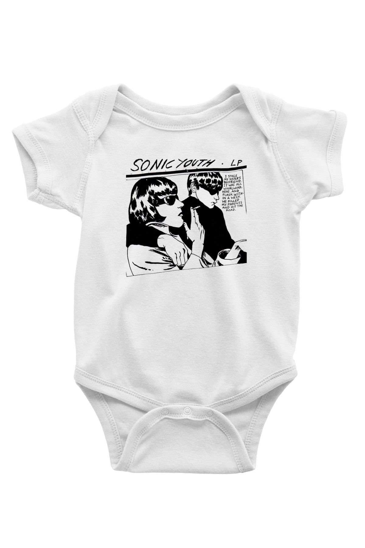 Sonic Youth Baskılı Beyaz Unisex Bebek Body - Zıbın
