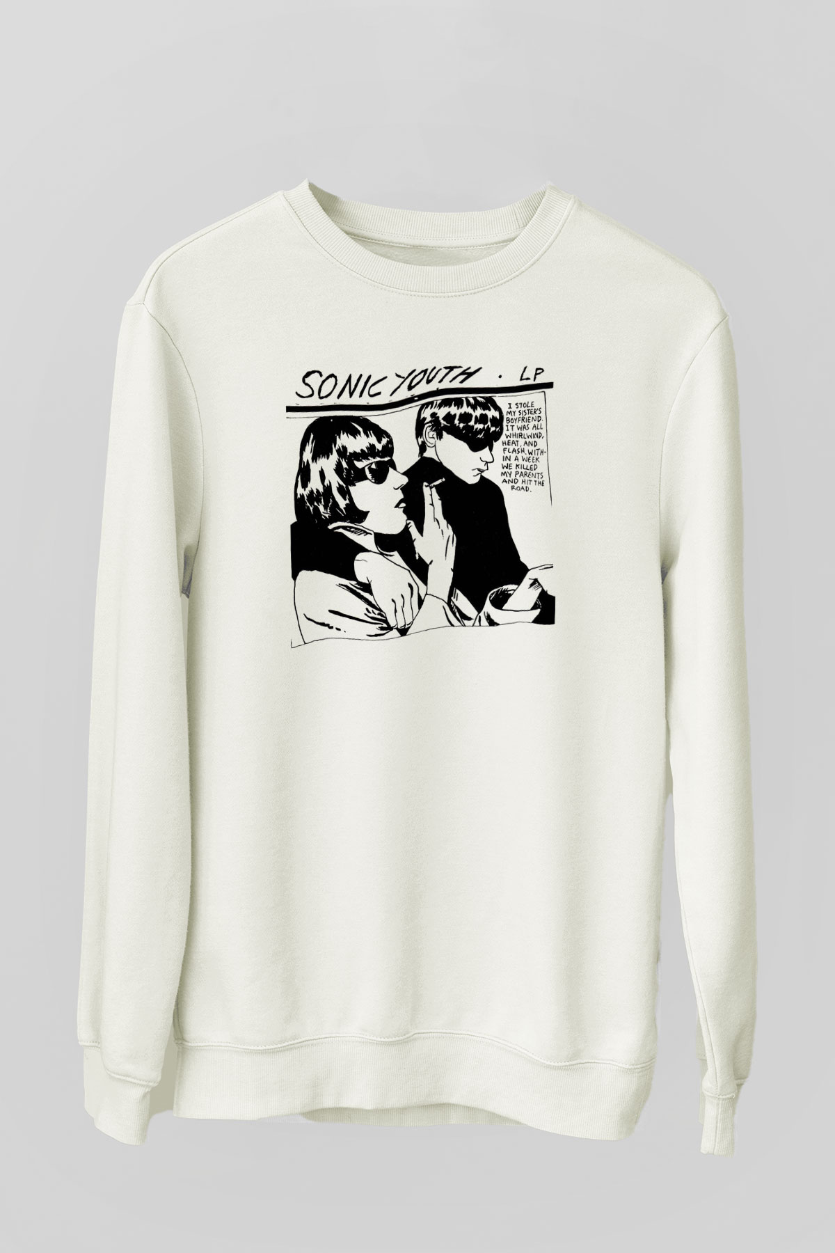 Sonic Youth Beyaz Unisex Sweatshirt