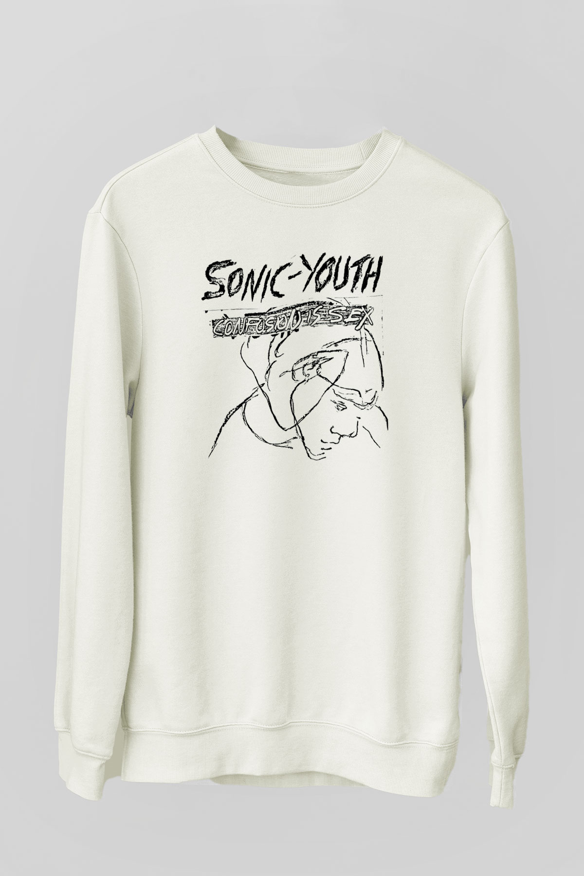 Sonic Youth Beyaz Unisex Sweatshirt