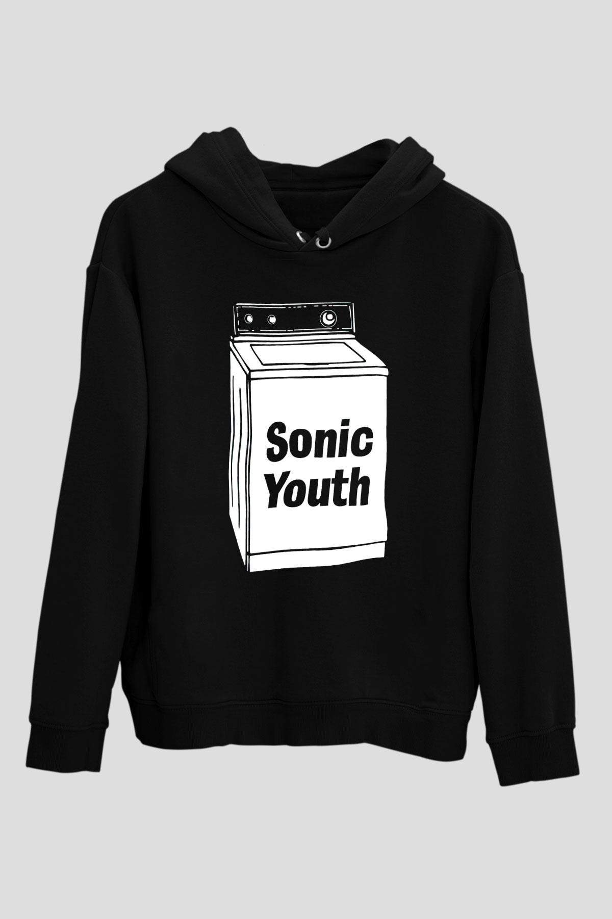 Sonic Youth Siyah Unisex Kapşonlu Sweatshirt