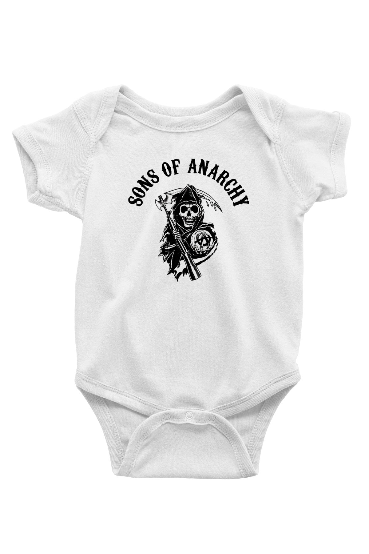 Sons of Anarchy Baskılı Beyaz Unisex Bebek Body - Zıbın