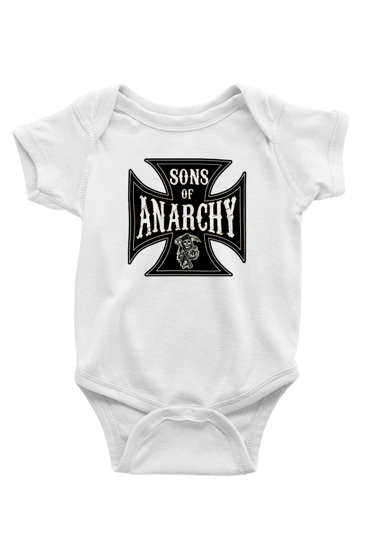 Sons of Anarchy Baskılı Beyaz Unisex Bebek Body - Zıbın