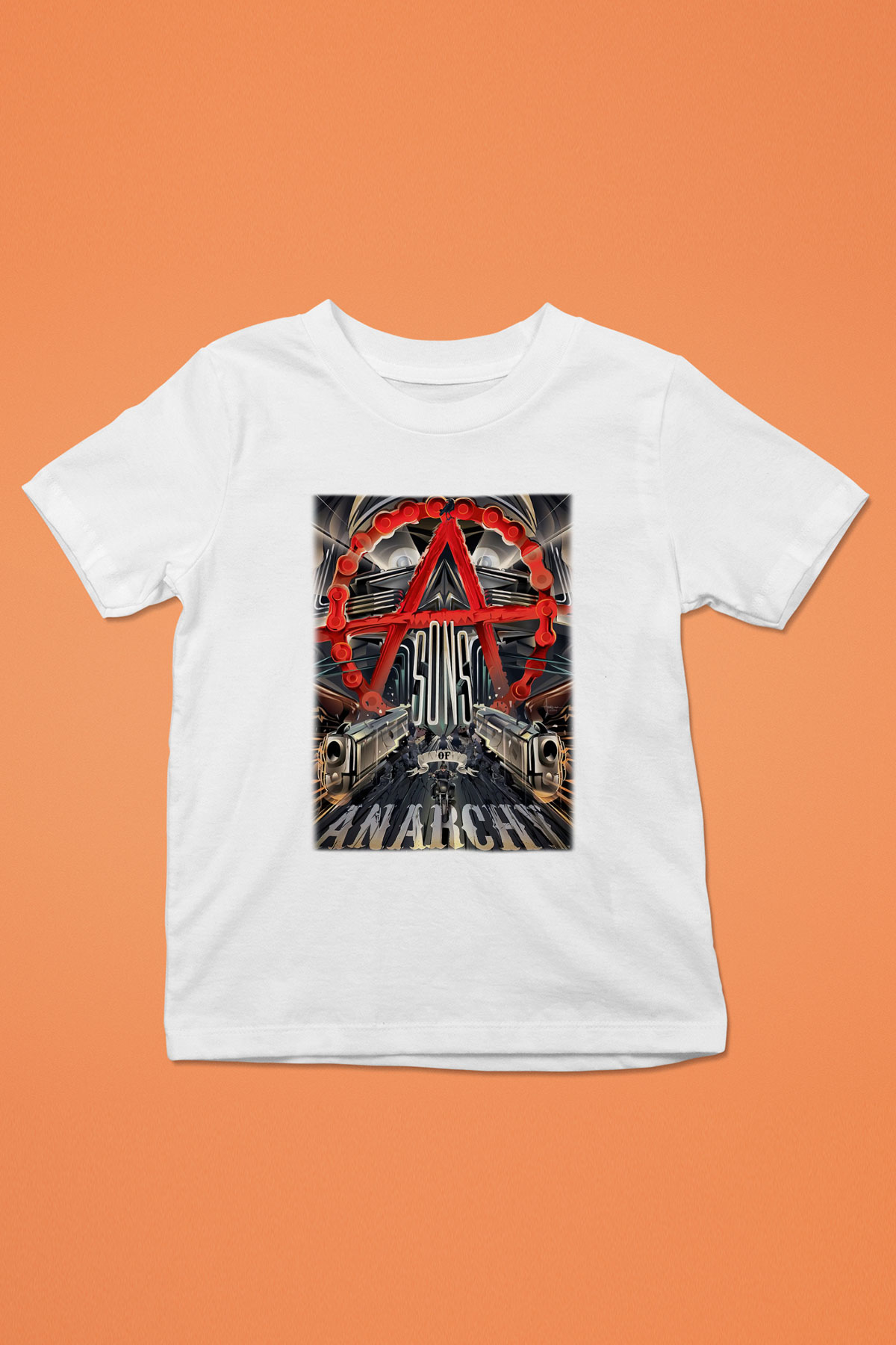 Sons of Anarchy Baskılı Beyaz Unisex Çocuk Tişört