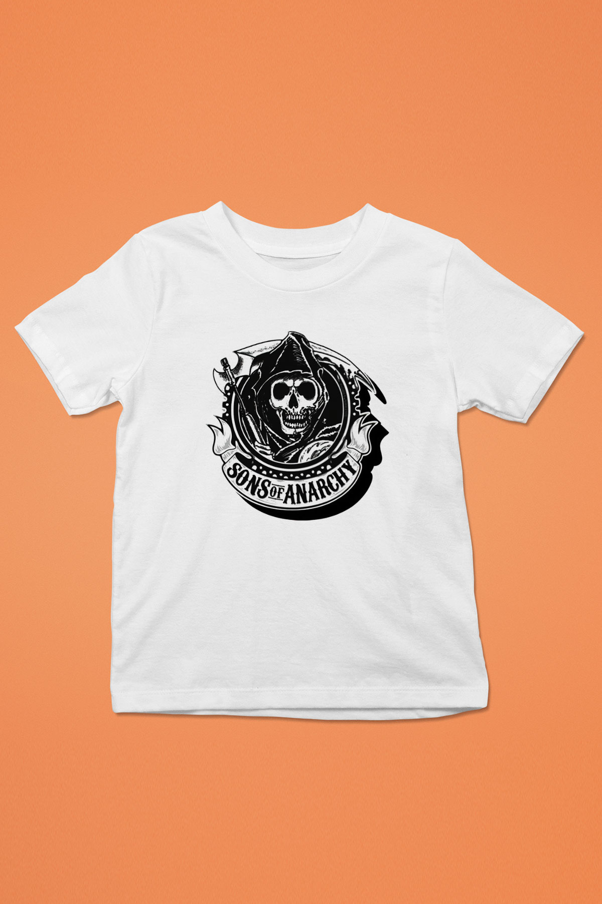 Sons of Anarchy Baskılı Beyaz Unisex Çocuk Tişört
