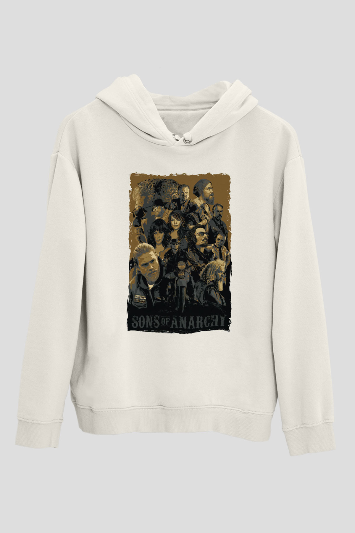Sons of Anarchy Beyaz Unisex Hoodie