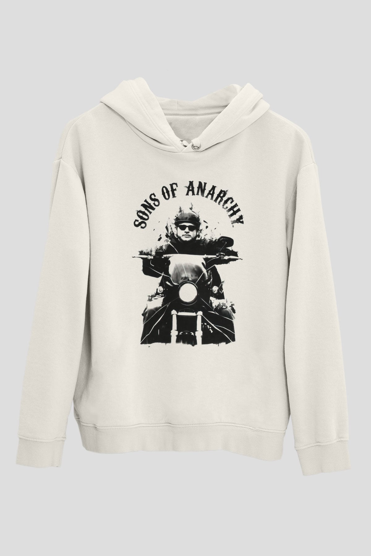 Sons of Anarchy Beyaz Unisex Kapşonlu Sweatshirt