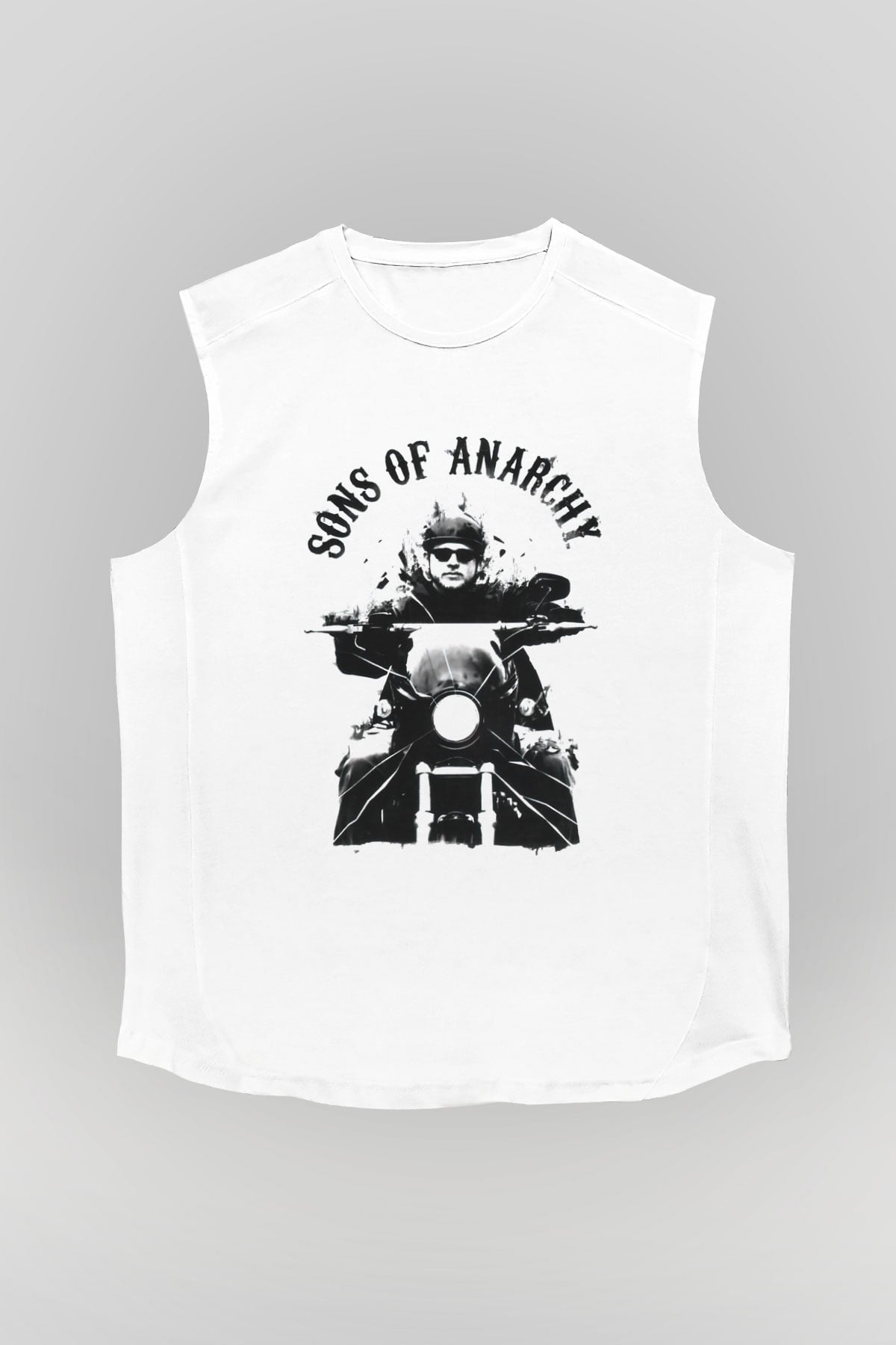 Sons of Anarchy Beyaz Unisex Kolsuz Tişört