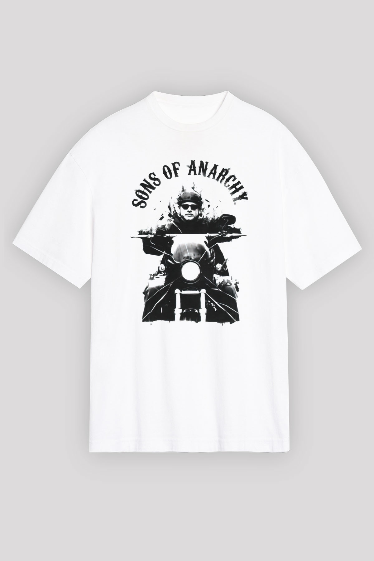 Sons of Anarchy Beyaz Unisex Oversize Tişört T-Shirt