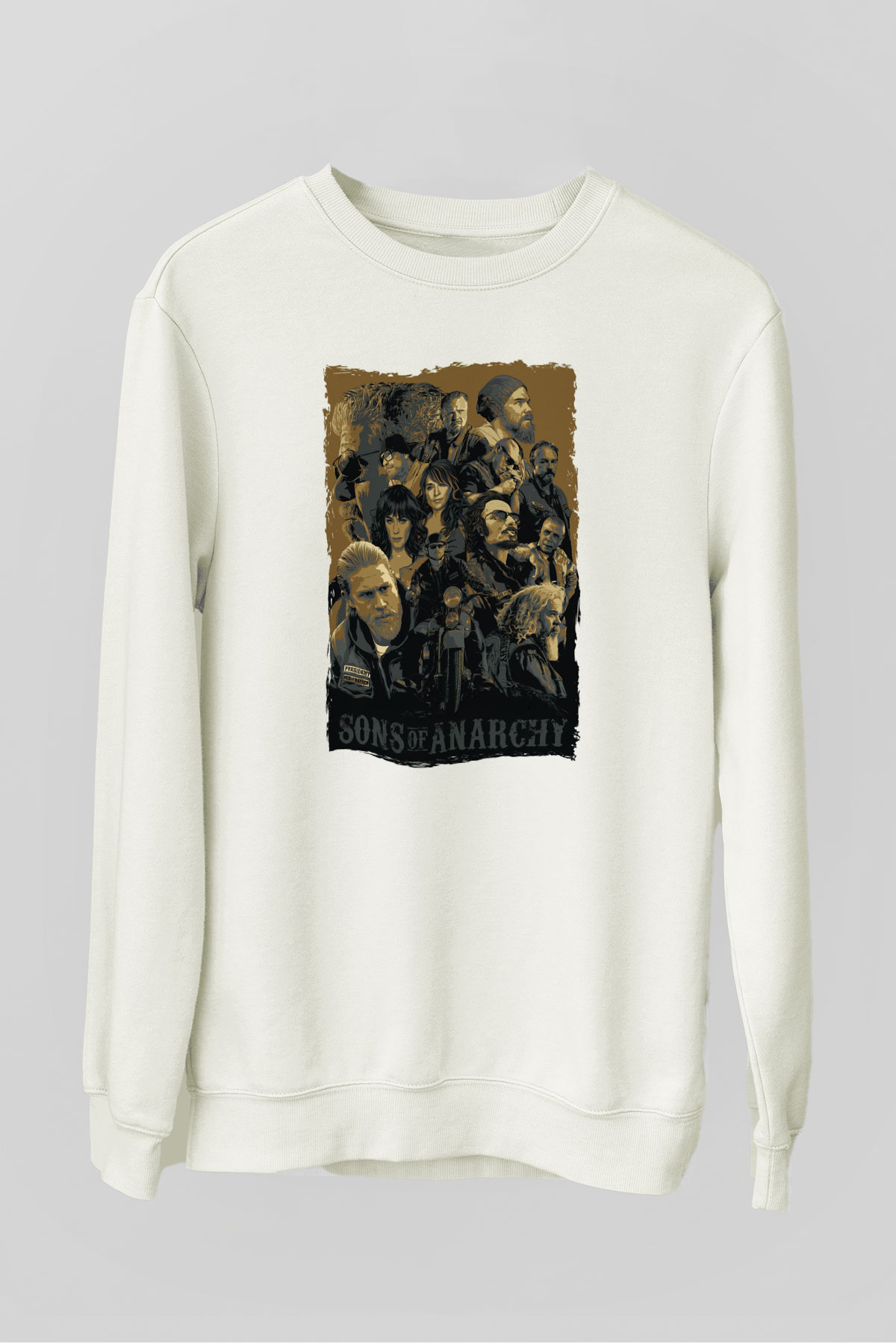 Sons of Anarchy Beyaz Unisex Sweatshirt