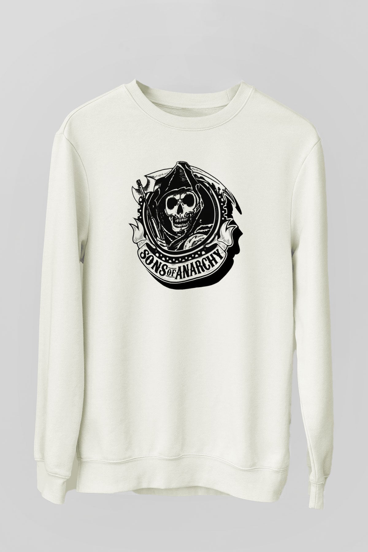 Sons of Anarchy Beyaz Unisex Sweatshirt