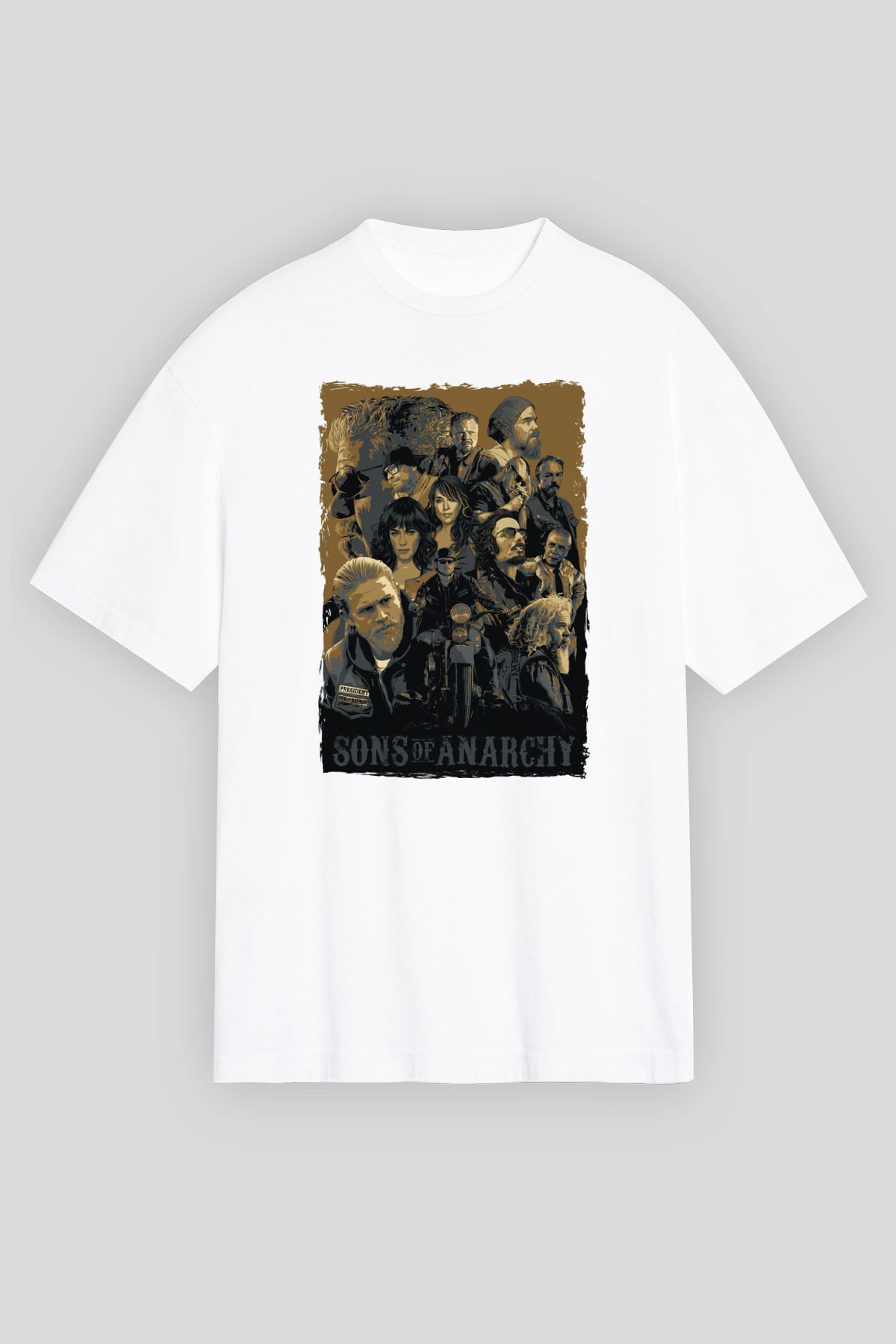 Sons of Anarchy Beyaz Unisex Tişört T-Shirt