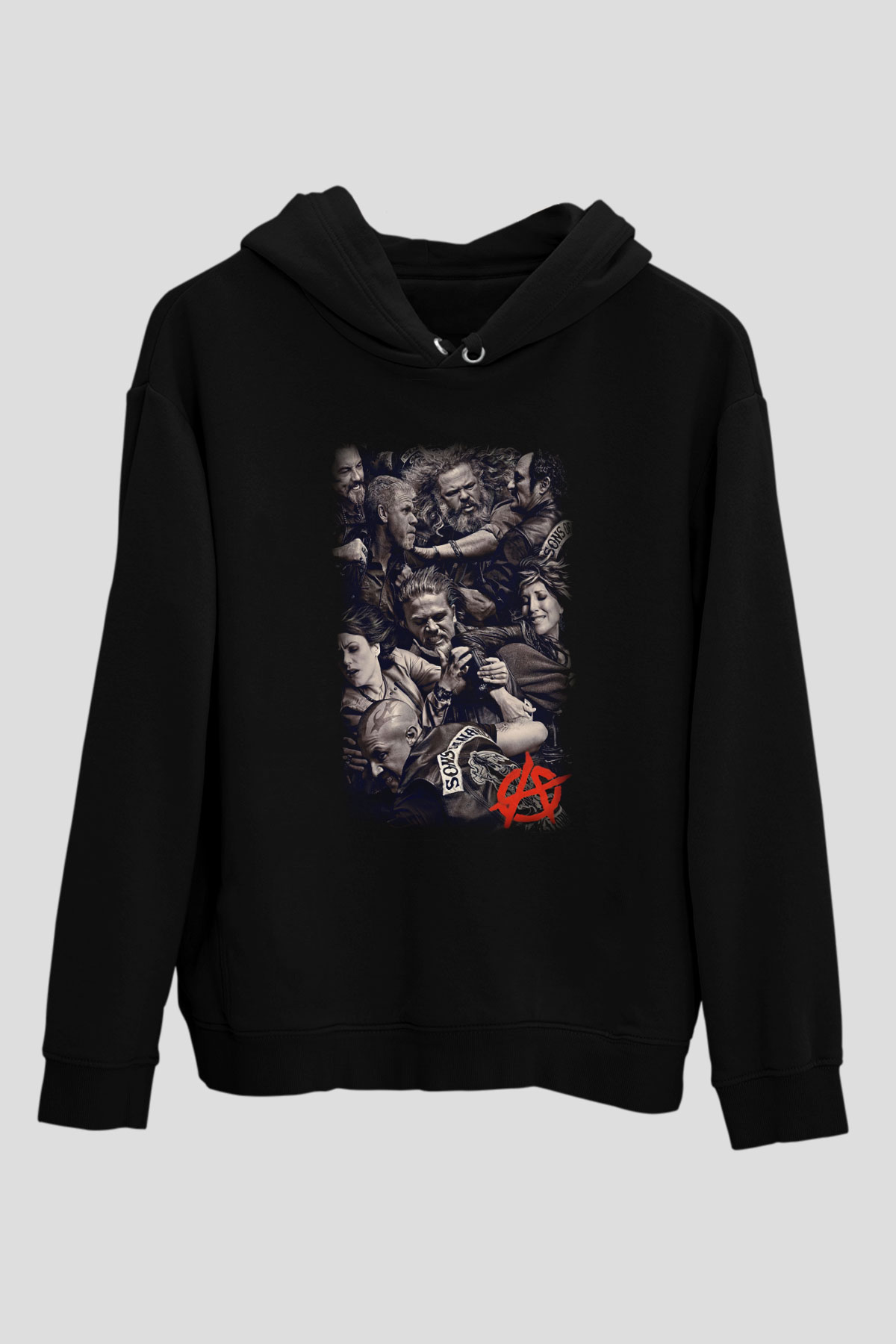 Sons of Anarchy Siyah Unisex Hoodie