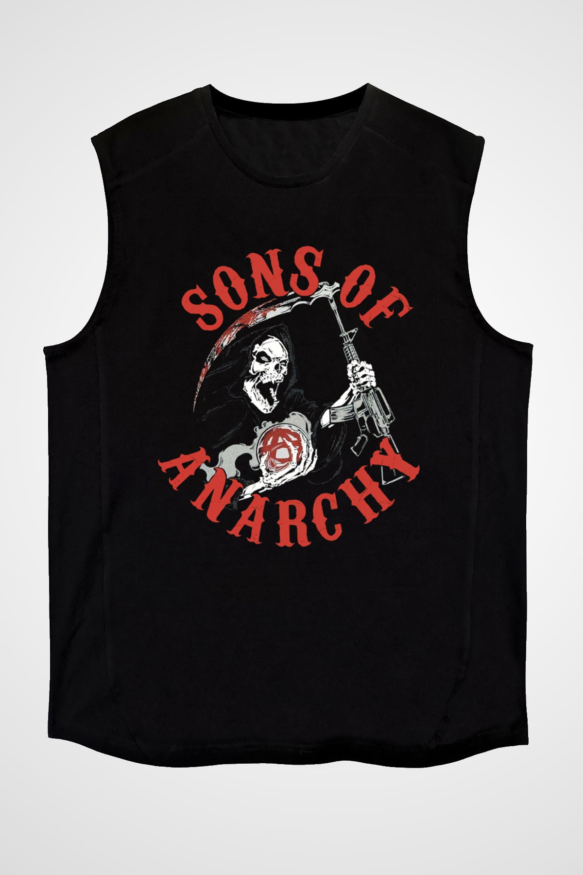Sons of Anarchy Siyah Unisex Kolsuz Tişört