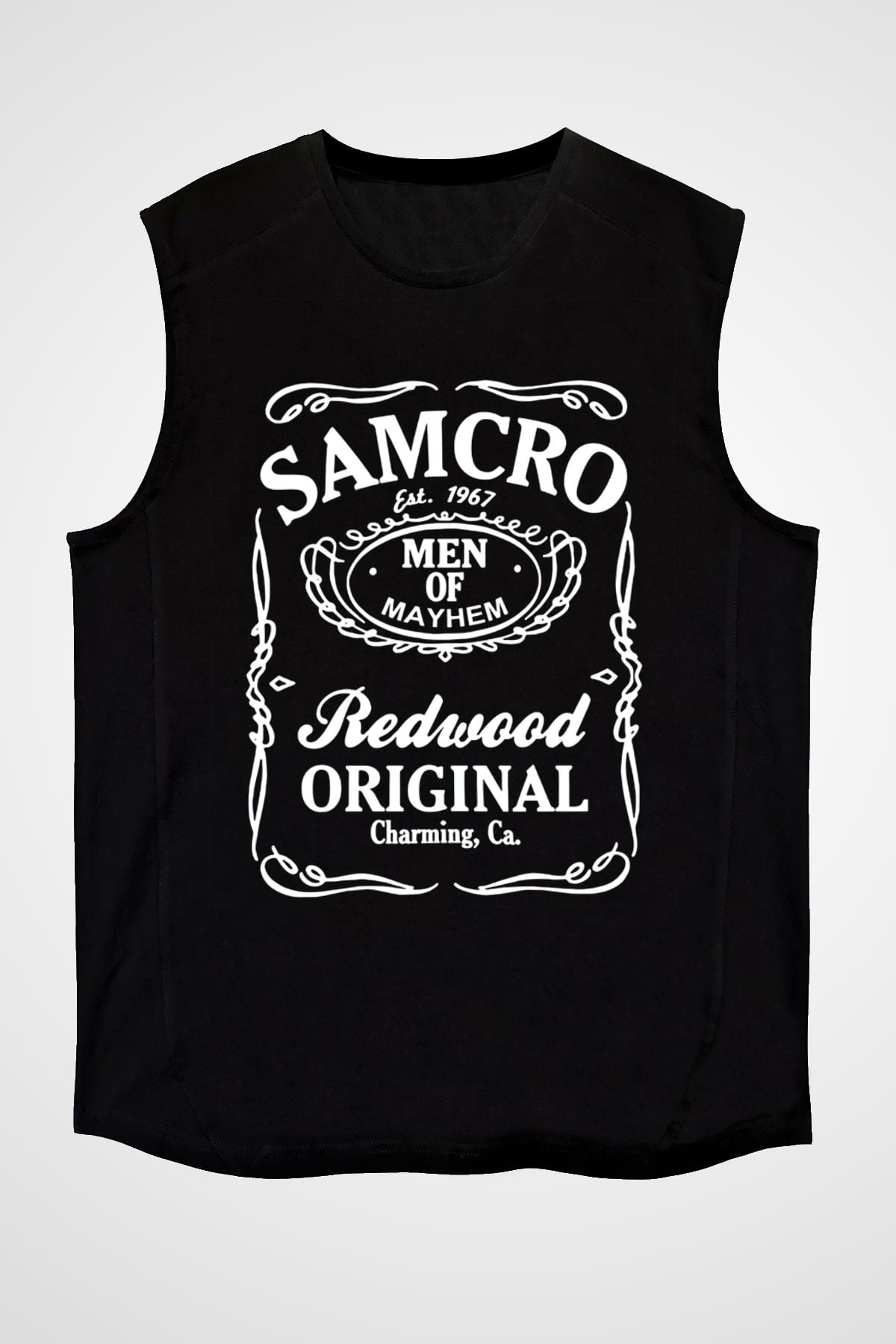 Sons of Anarchy Siyah Unisex Kolsuz Tişört