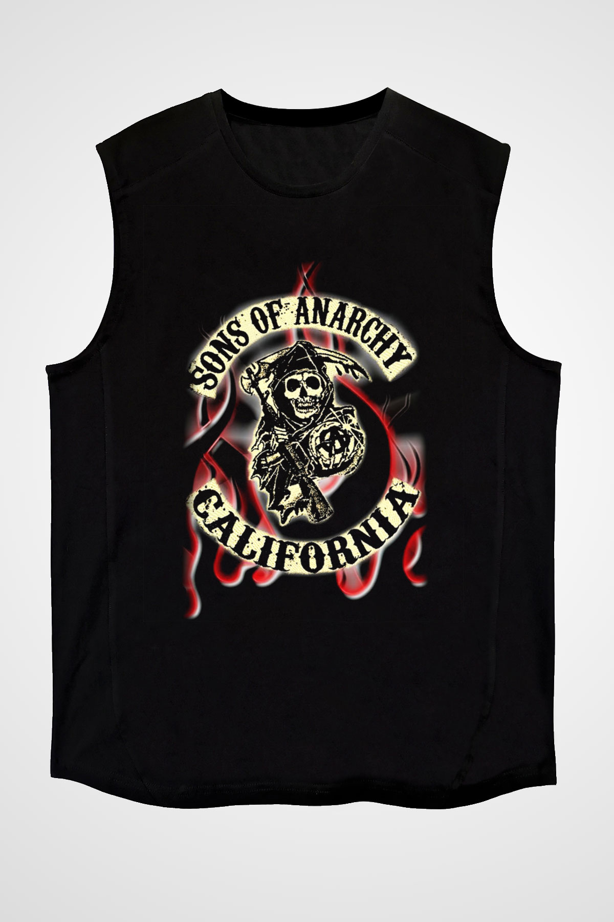 Sons of Anarchy Siyah Unisex Kolsuz Tişört