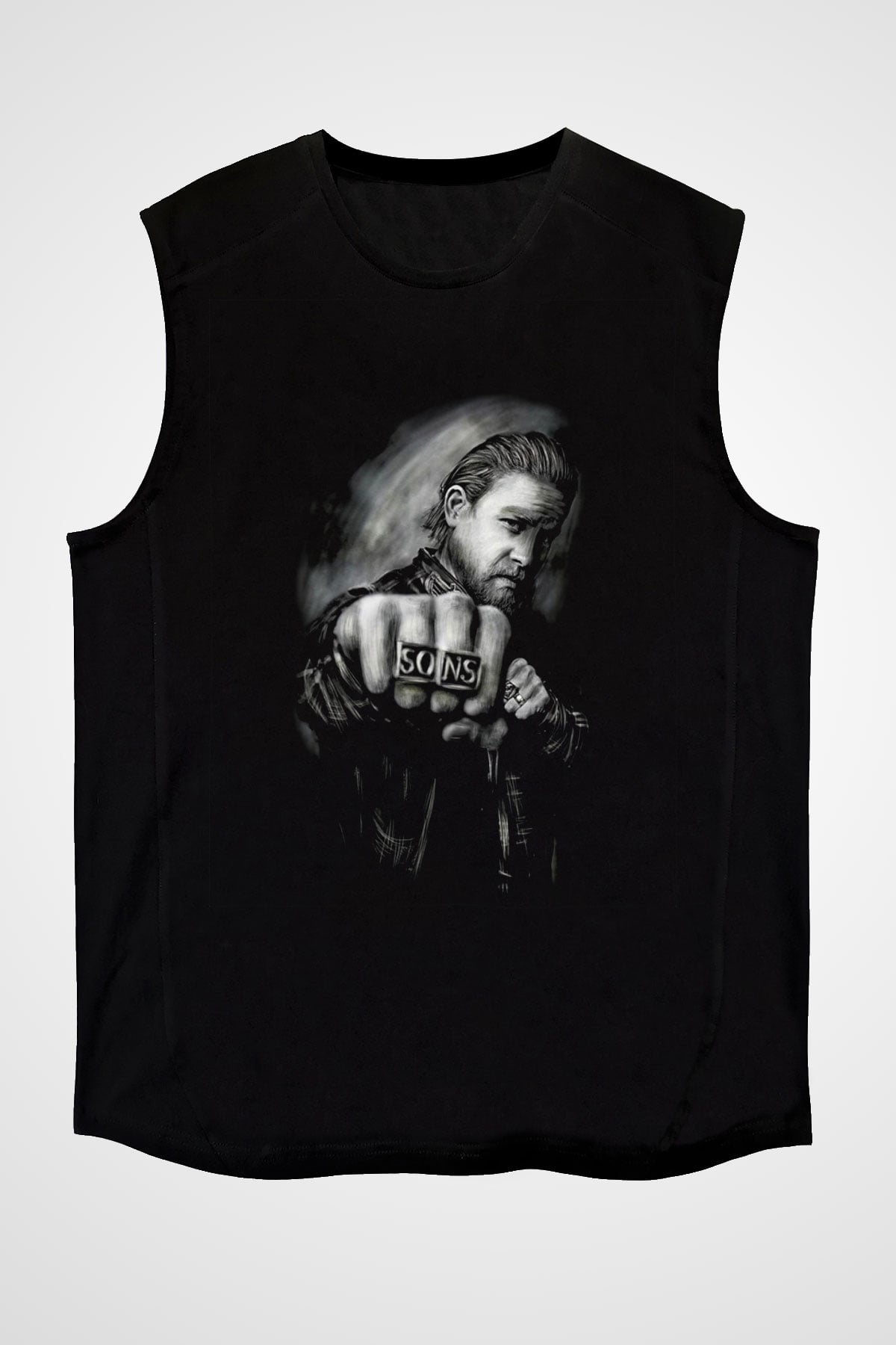 Sons of Anarchy Siyah Unisex Kolsuz Tişört