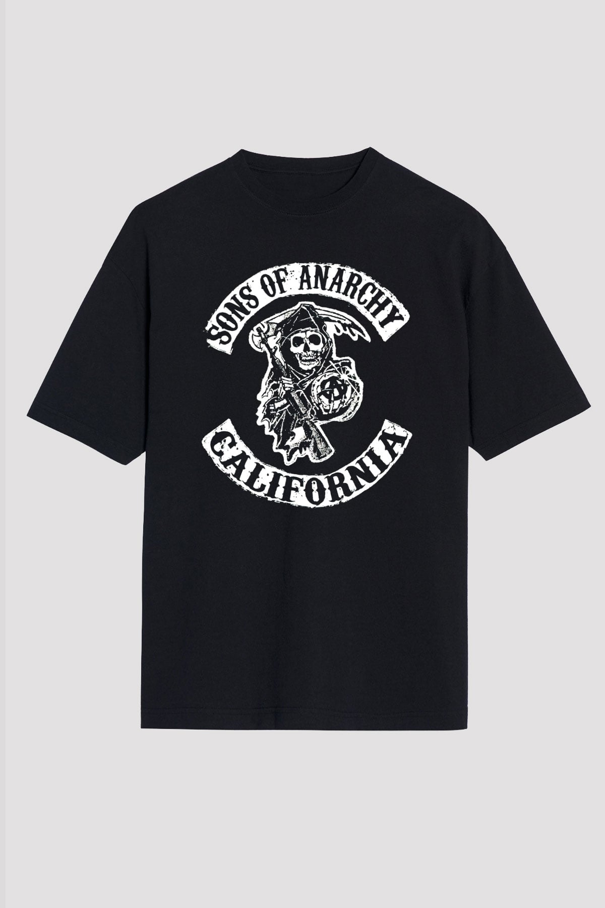 Sons of Anarchy Siyah Unisex Oversize Tişört T-Shirt