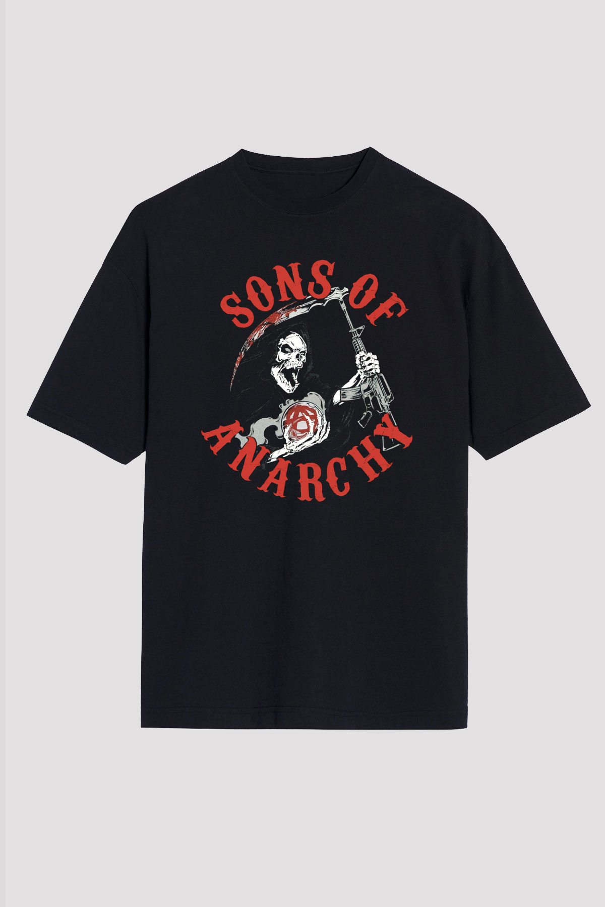 Sons of Anarchy Siyah Unisex Oversize Tişört T-Shirt