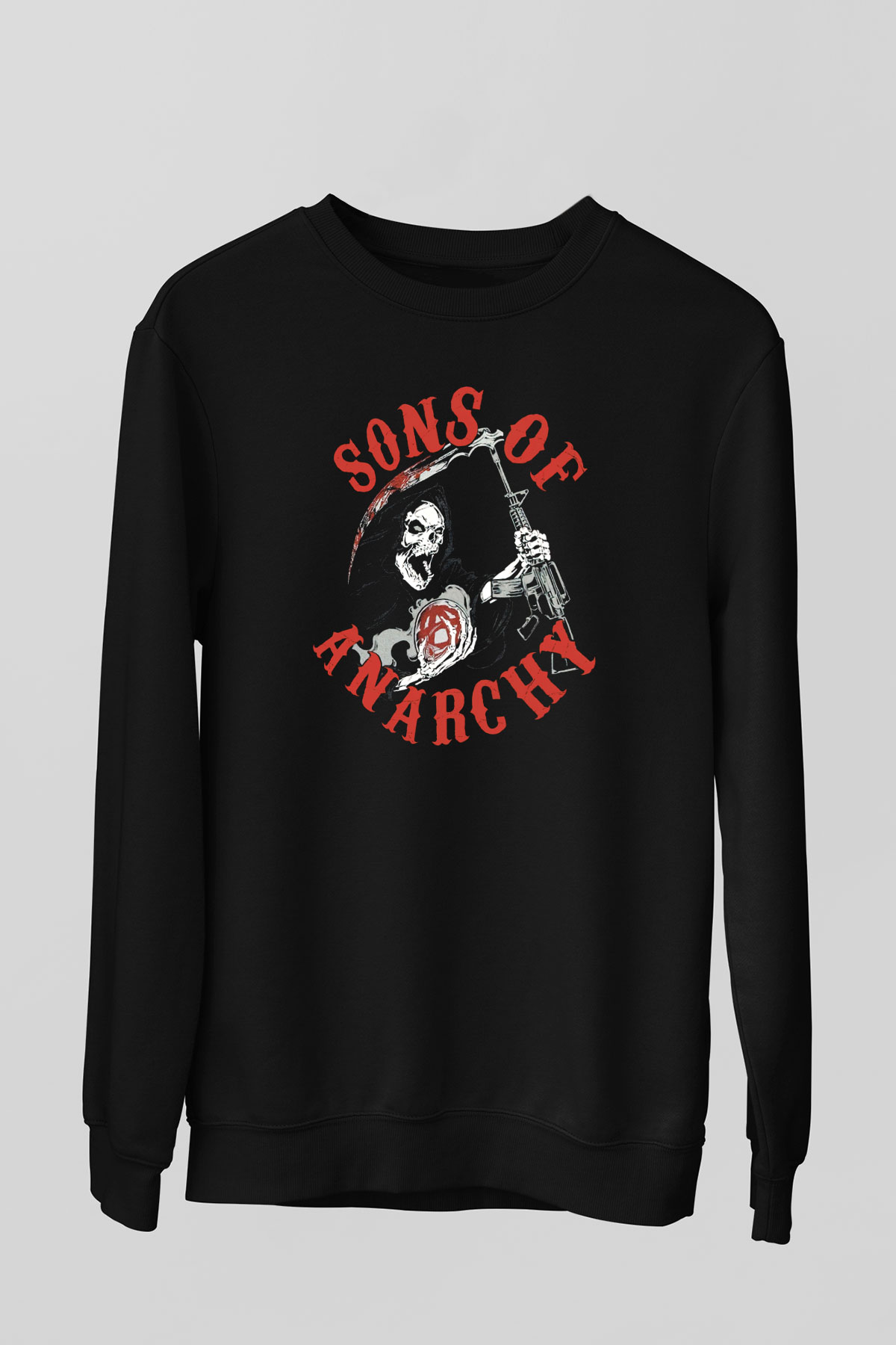 Sons of Anarchy Siyah Unisex Sweatshirt
