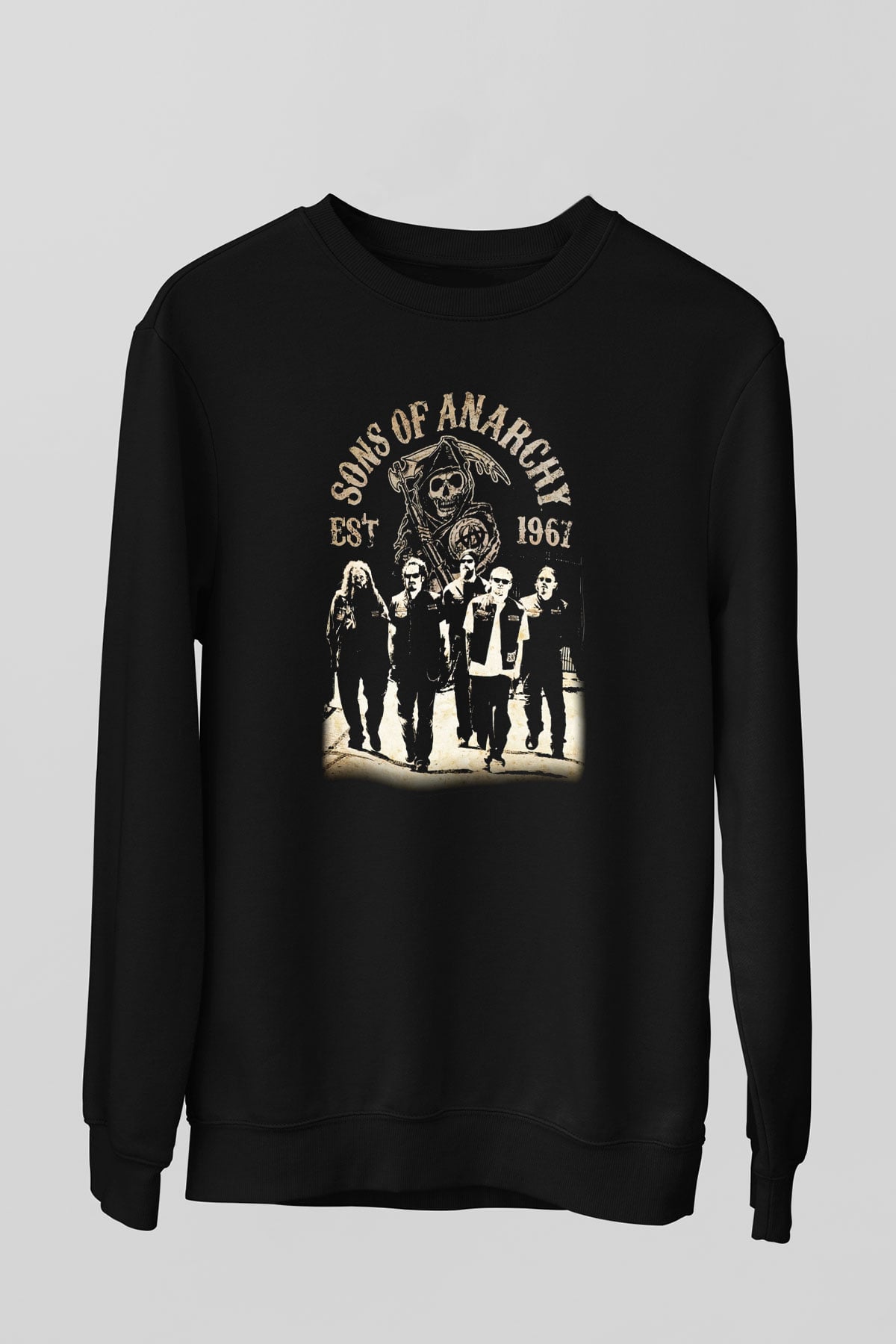 Sons of Anarchy Siyah Unisex Sweatshirt
