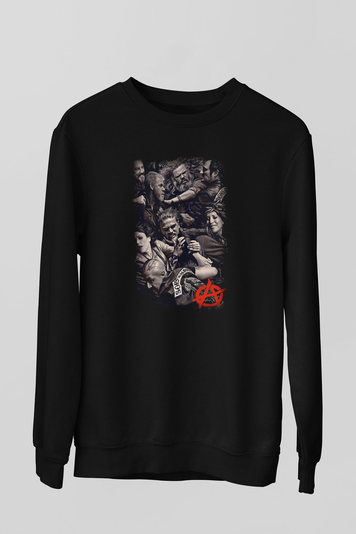 Sons of Anarchy Siyah Unisex Sweatshirt