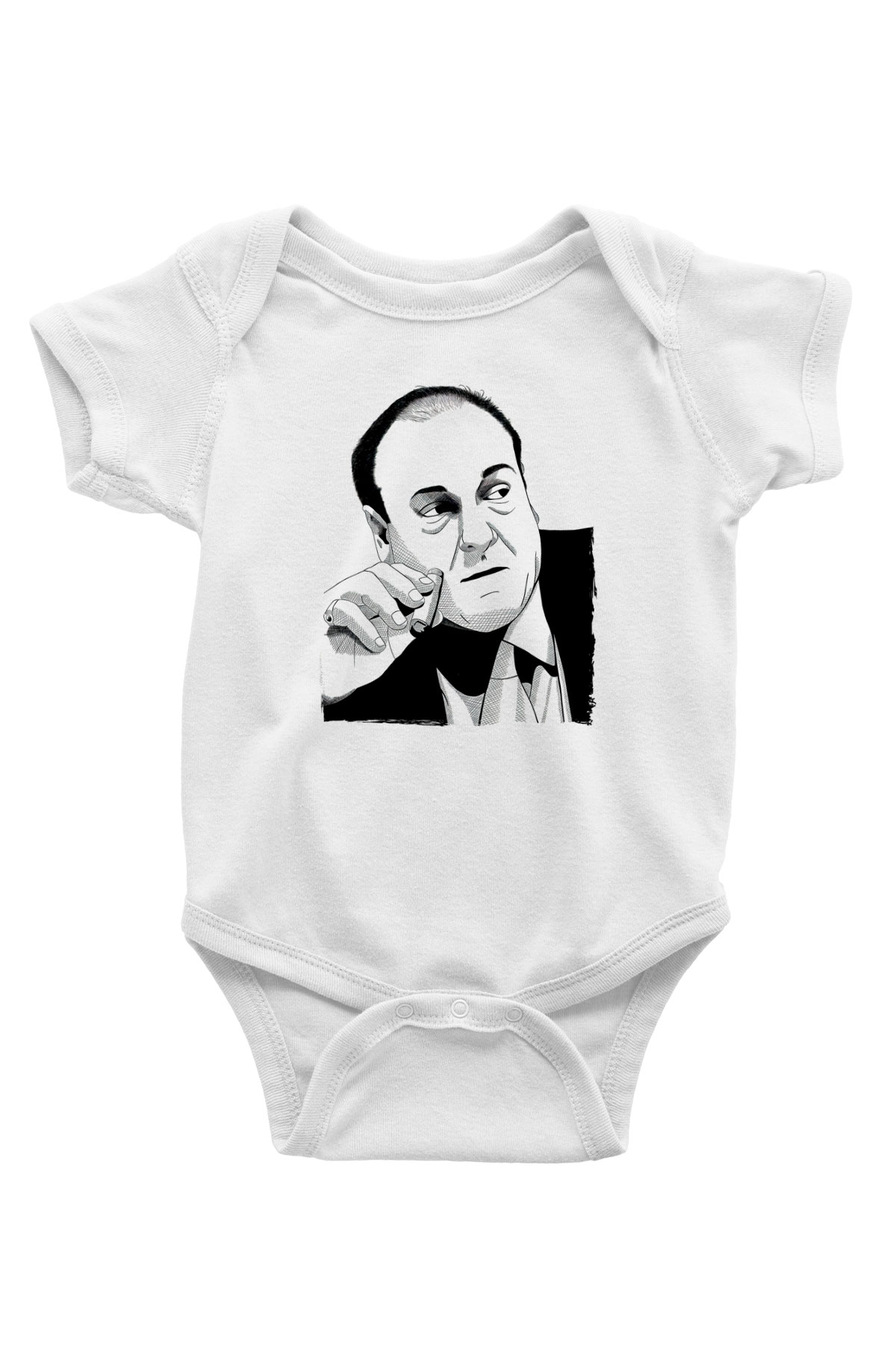 Sopranos Baskılı Beyaz Unisex Bebek Body - Zıbın