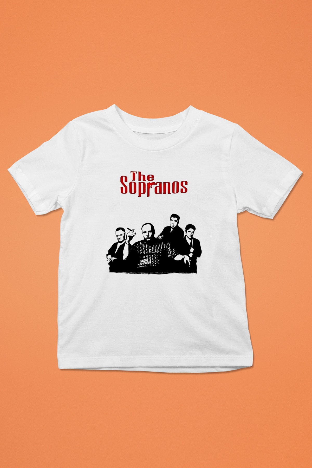 Sopranos Baskılı Beyaz Unisex Beyaz Çocuk Tişört - Tshirt