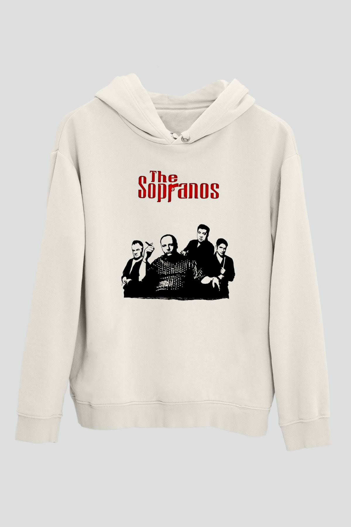 Sopranos Baskılı Beyaz Unisex Hoodie