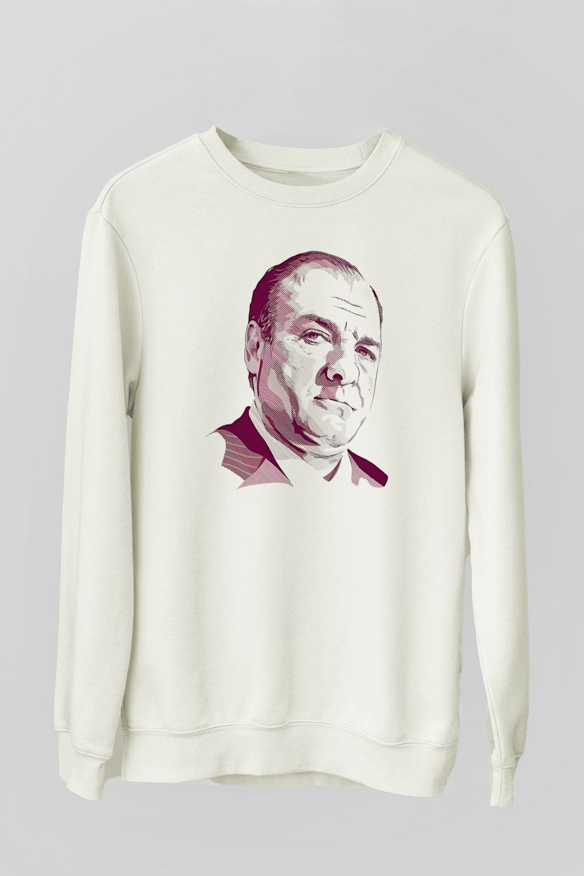 Sopranos Baskılı Beyaz Unisex Sweatshirt