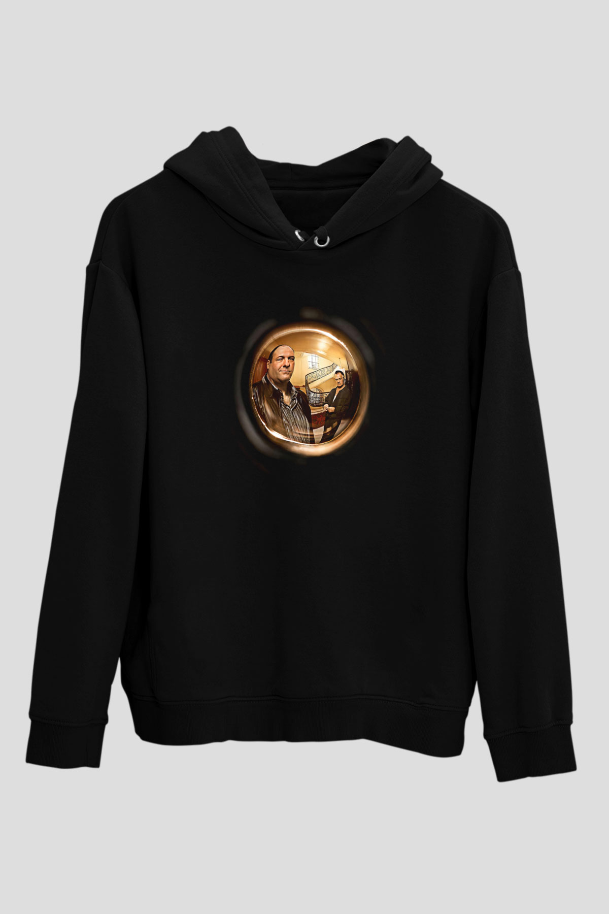 Sopranos Baskılı Unisex Siyah Hoodie