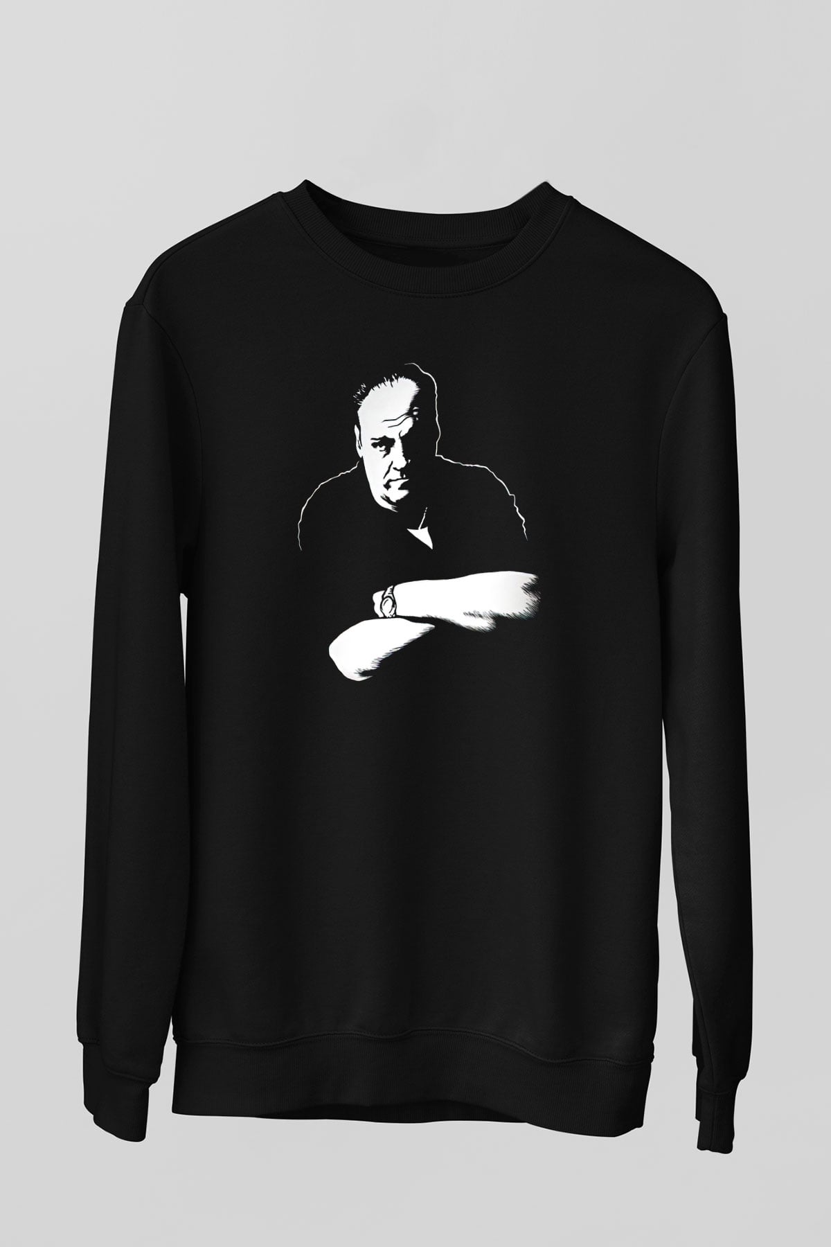 Sopranos Baskılı Unisex Siyah Sweatshirt