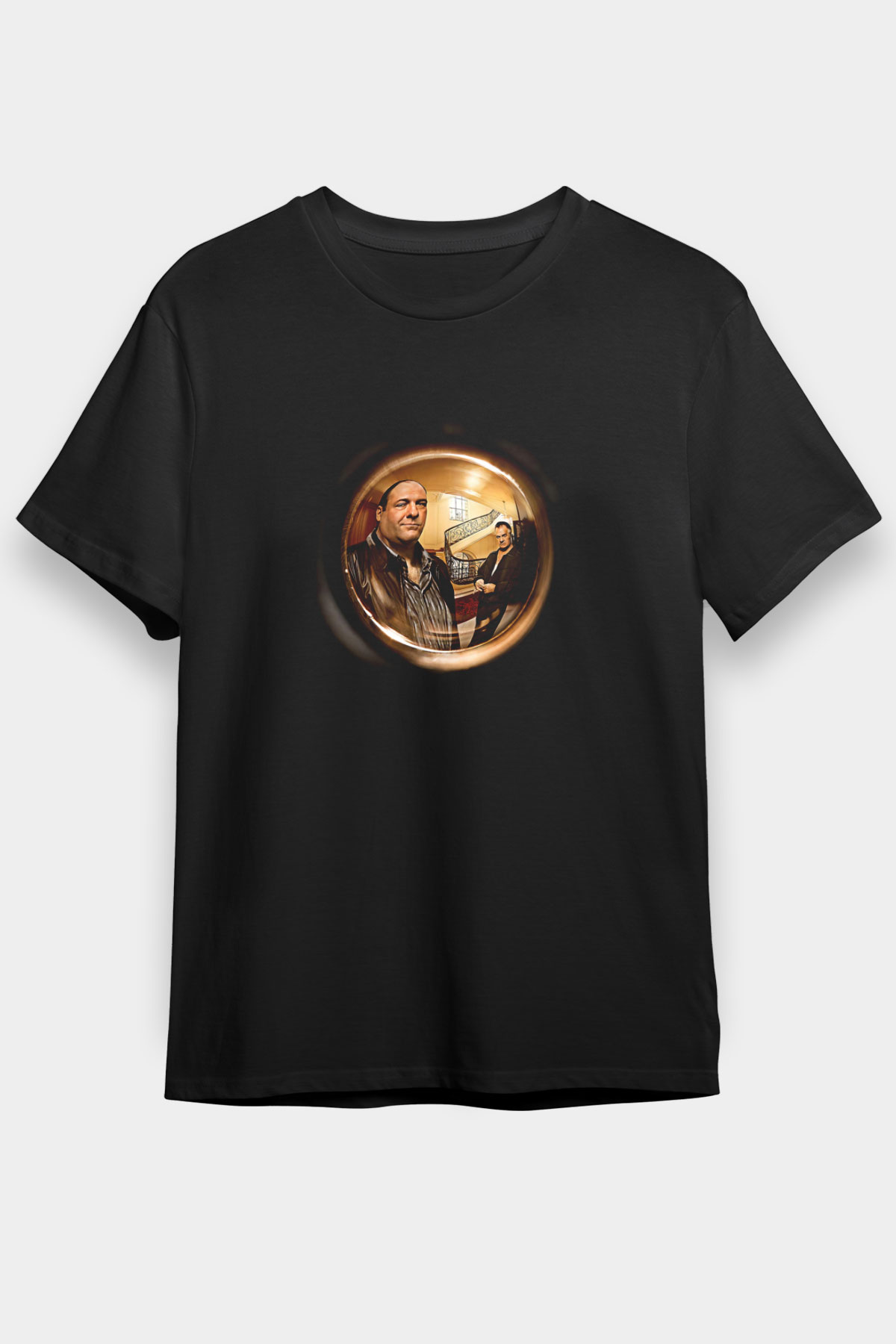 Sopranos Baskılı Unisex Siyah Tişört - Tshirt
