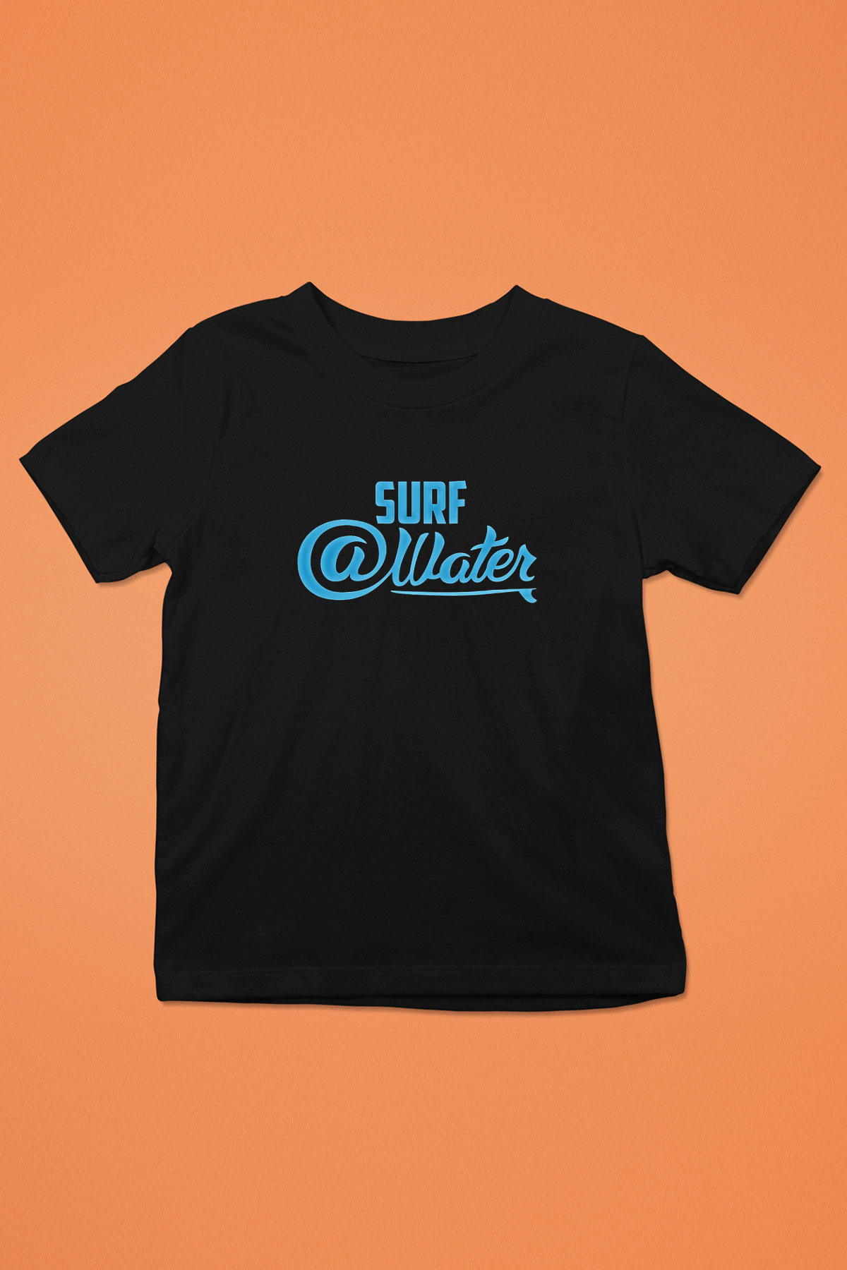 Sörf - Surfing Baskılı Unisex Siyah Çocuk Tİşörtü - Tshirt
