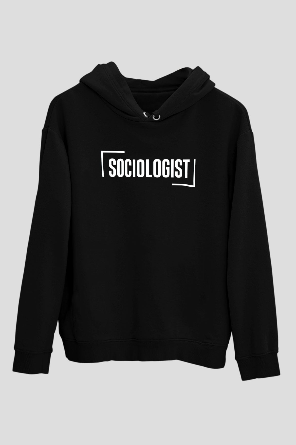 Sosyolog Siyah Unisex Kapüşonlu Sweatshirt