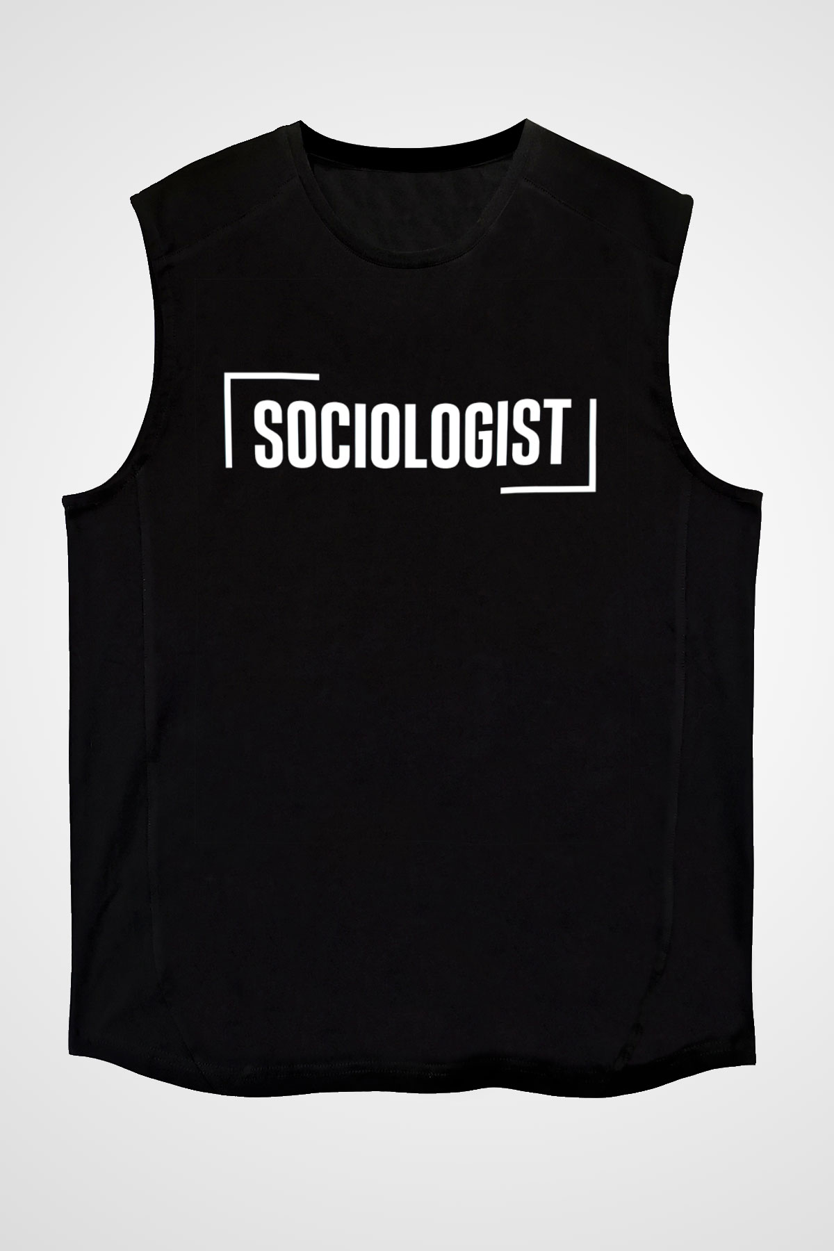 Sosyolog Siyah Unisex Kolsuz Tişört