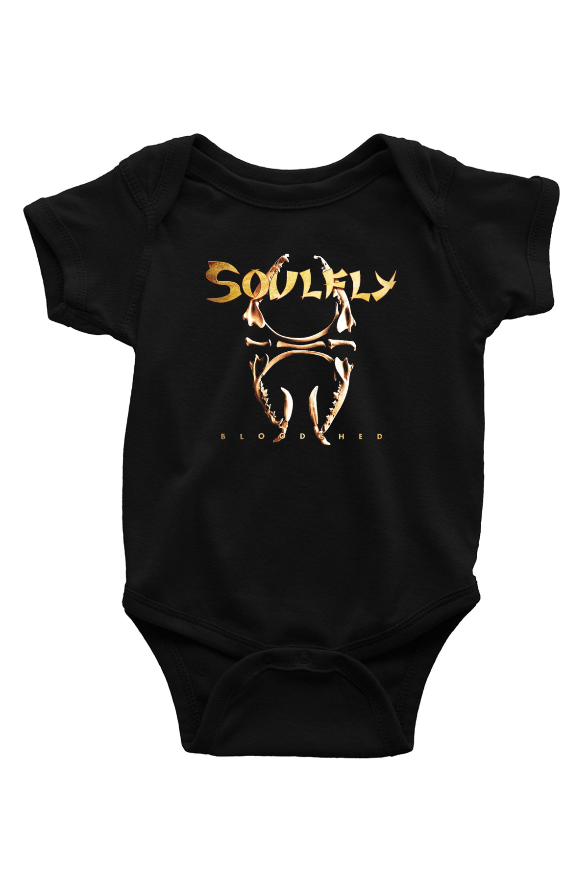 Soulfly Baskılı Siyah Bebek Body - Zıbın