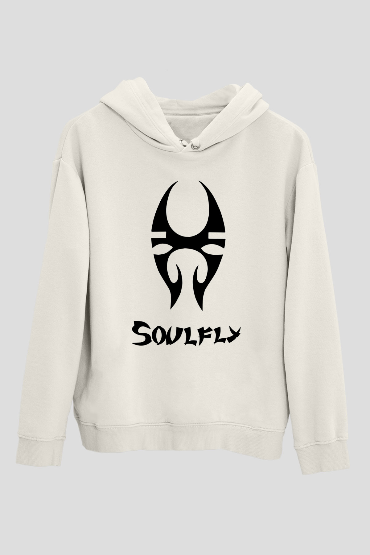 Soulfly Beyaz Unisex Kapşonlu Sweatshirt