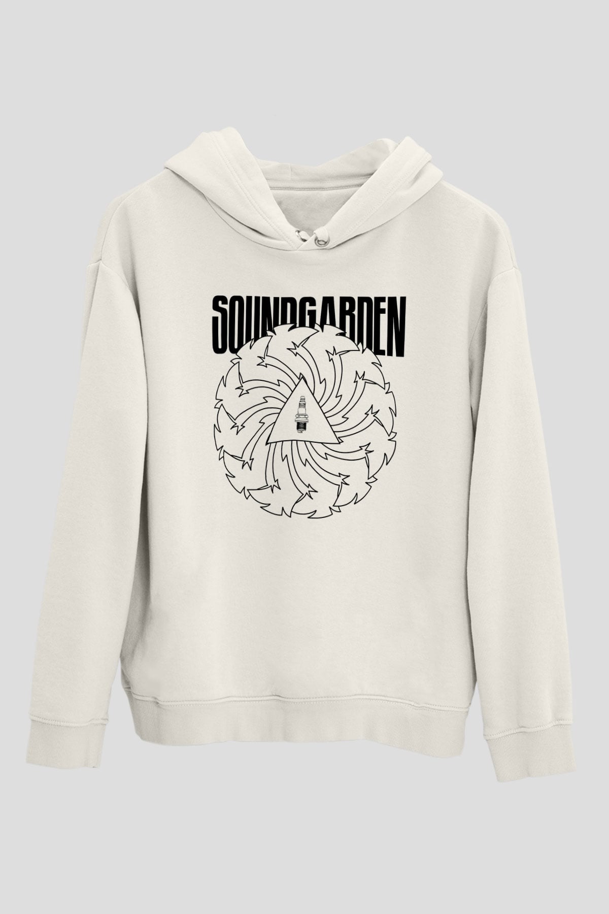 Soundgarden Beyaz Unisex Kapşonlu Sweatshirt