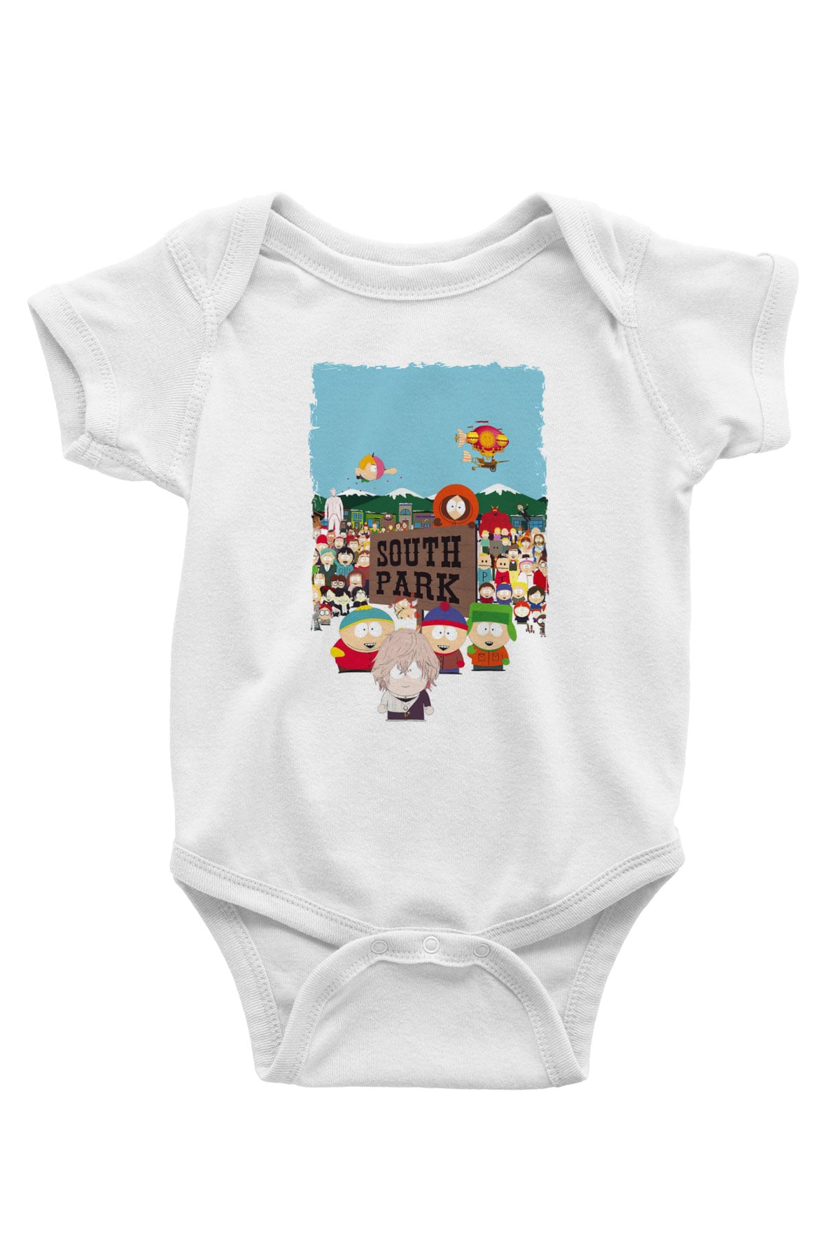 South Park Beyaz Bebek Body - Zıbın