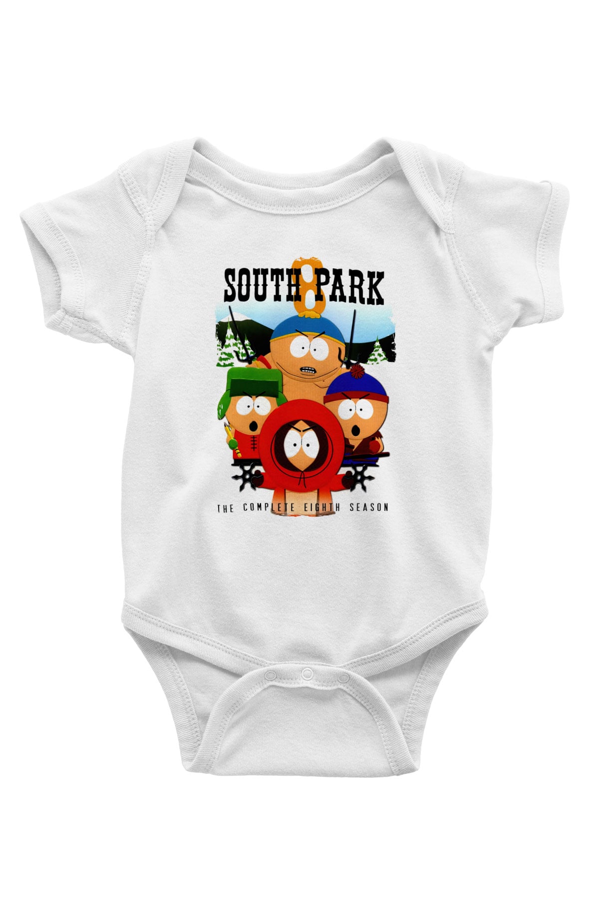South Park Beyaz Bebek Body - Zıbın