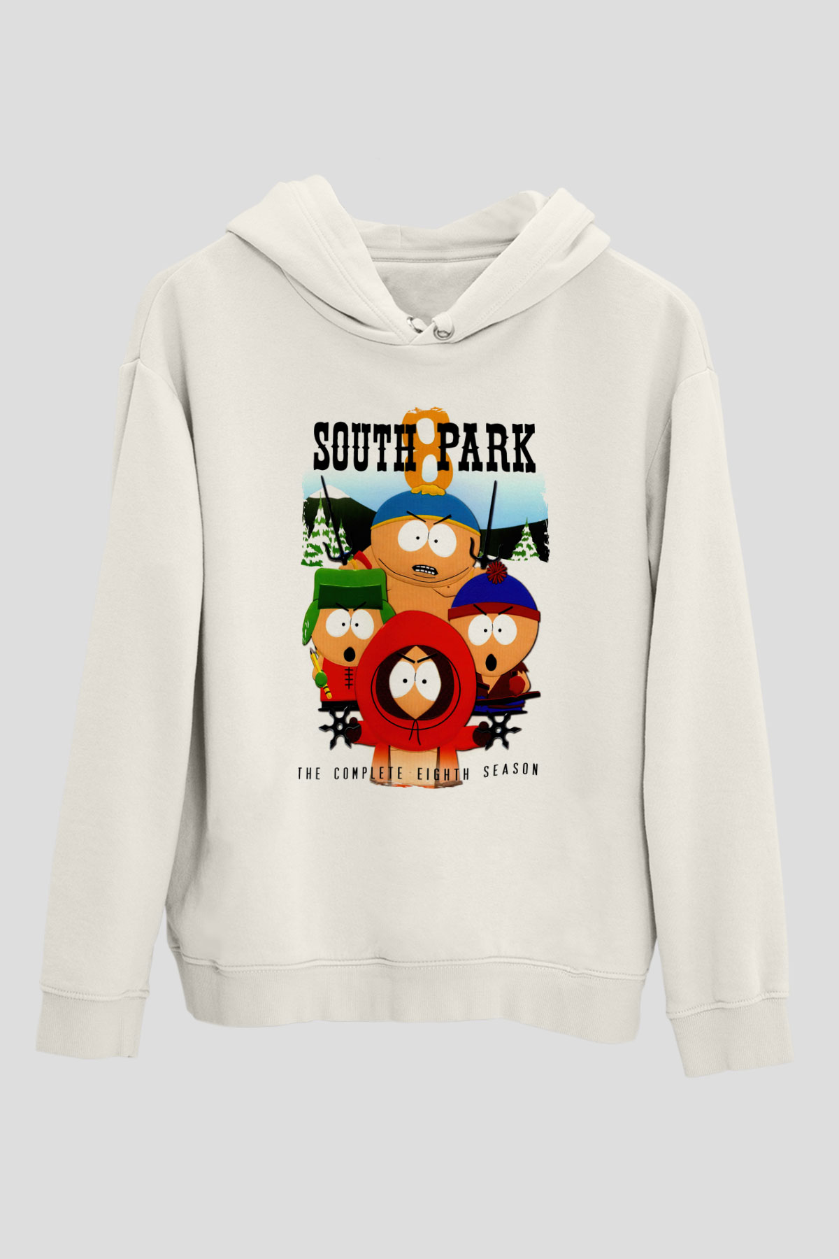 South Park Beyaz Unisex Hoodie