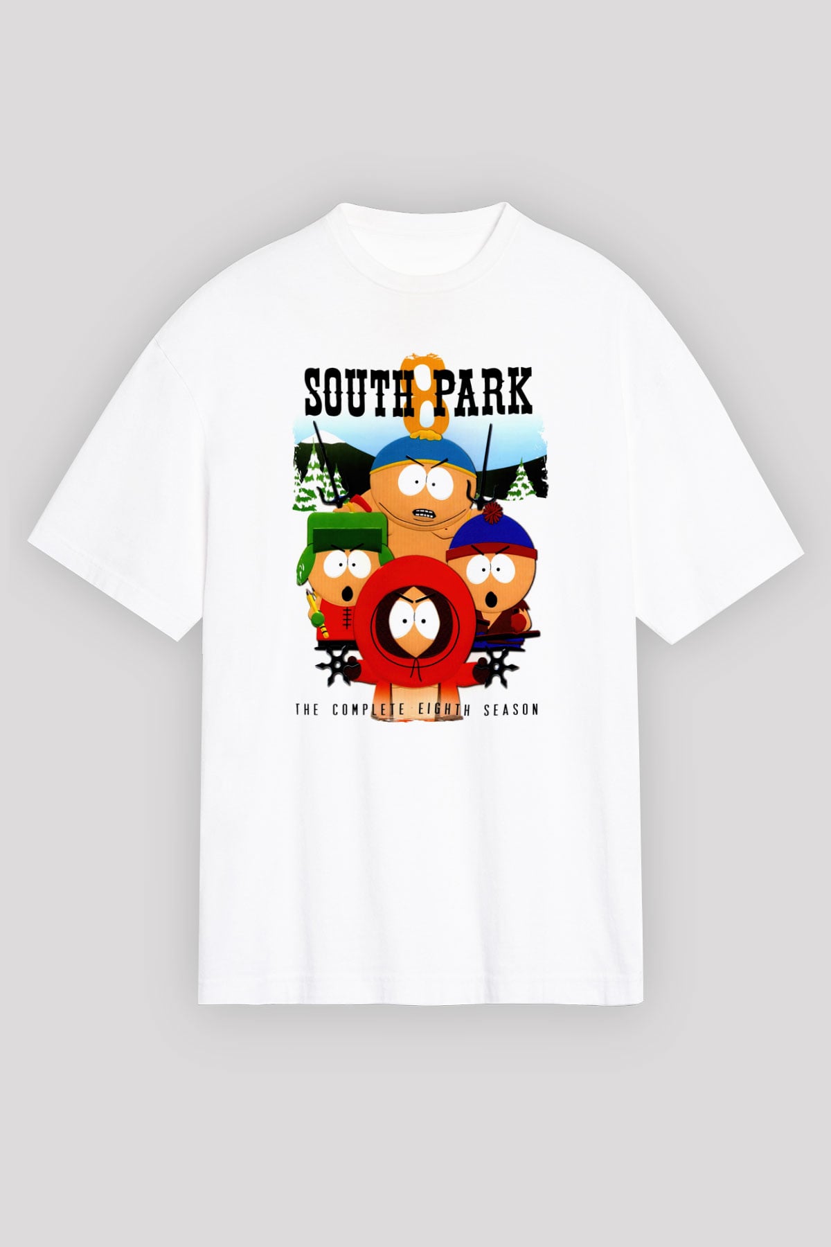 South Park Beyaz Unisex Tişört T-Shirt