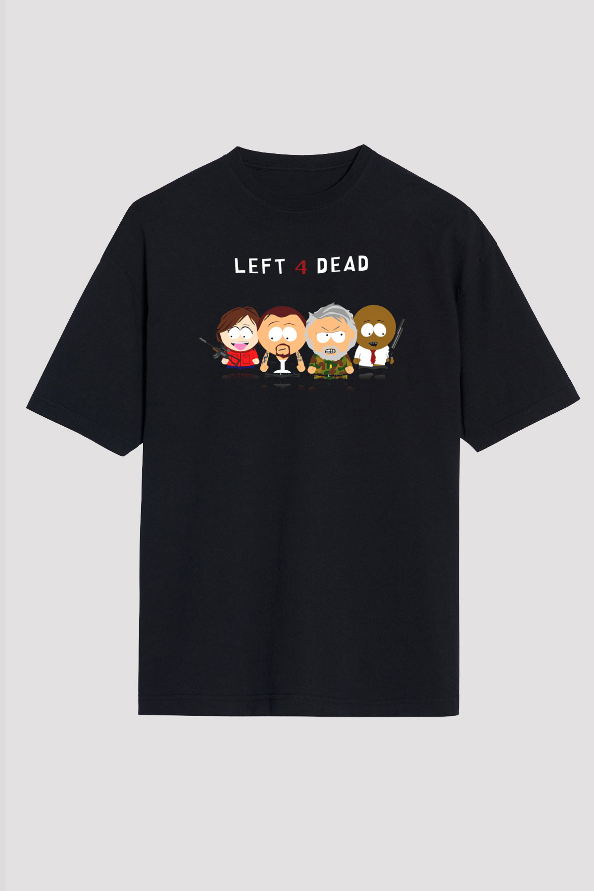 South Park Siyah Unisex Oversize Tişört T-Shirt