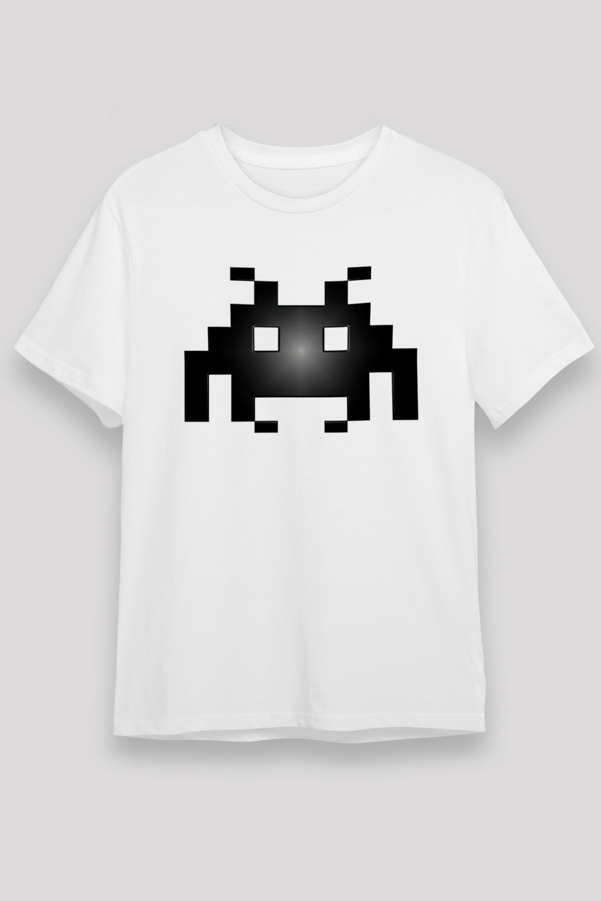 Space Invaders Beyaz Unisex Tişört T-Shirt