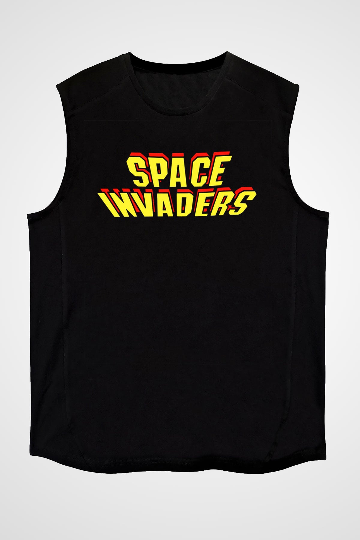 Space Invaders Siyah Unisex Kolsuz Tişört