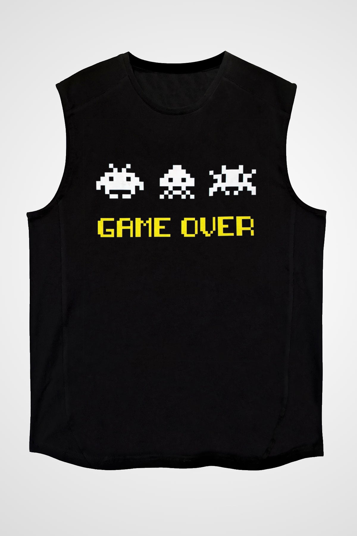Space Invaders Siyah Unisex  Kolsuz Tişört