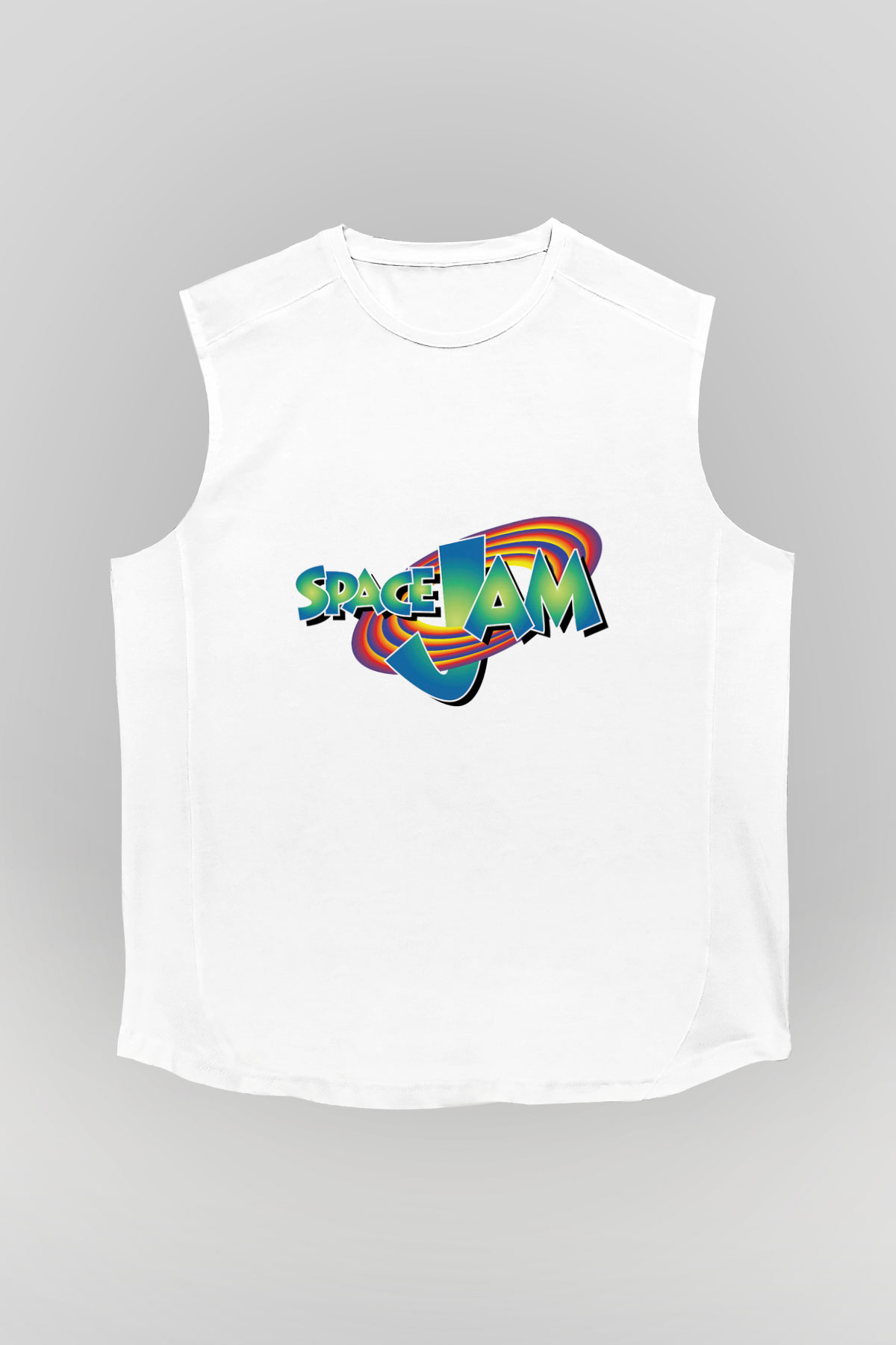 Space Jam Beyaz Unisex Kolsuz Tişört